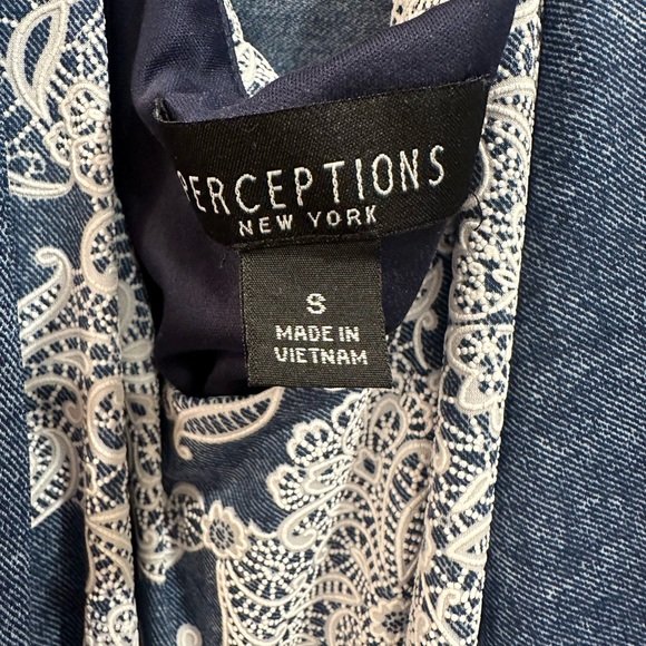 Navy and White Dress with Cardigan small - Picture 4 of 6